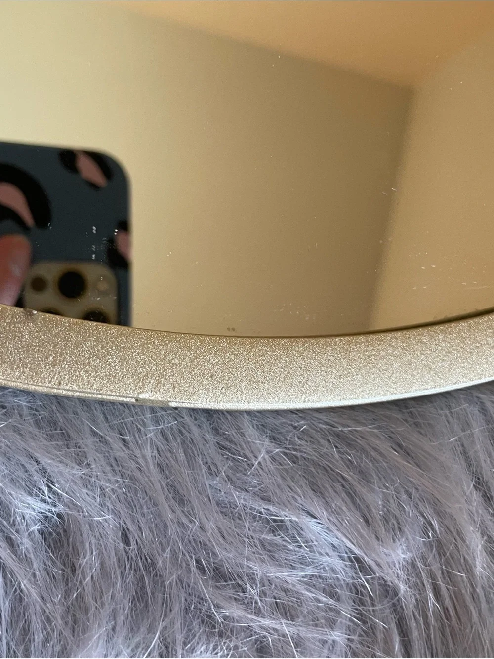 Gold Round Decorative Wall Mirror with Sculptural Accents - Picture 7 of 8